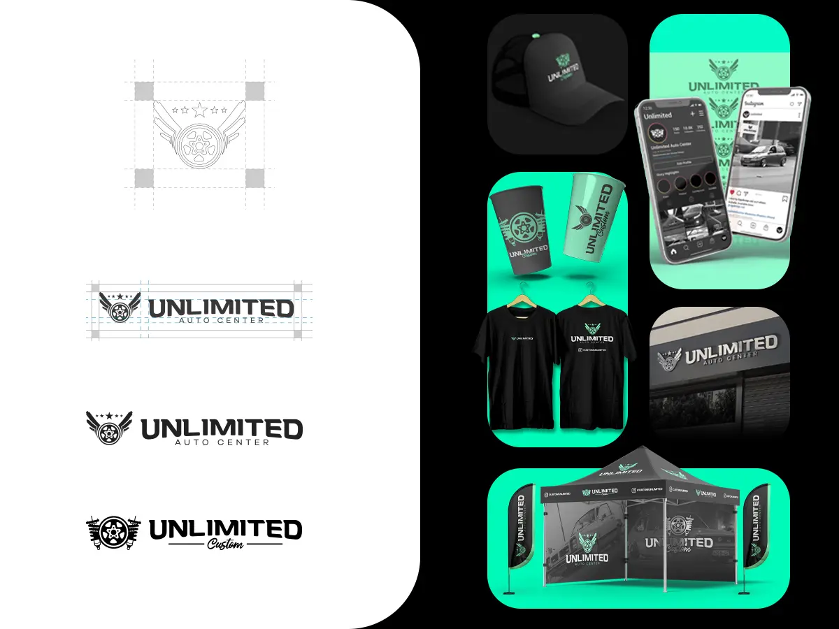 Identidade visual Unlimited Auto Center